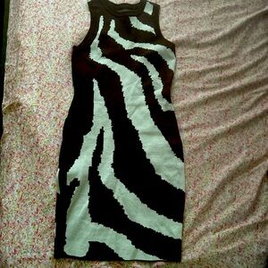 Brown body con dress